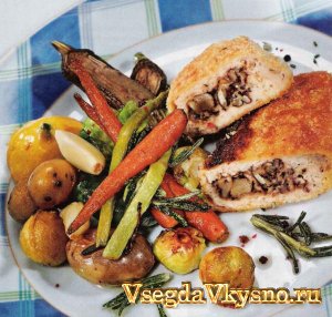Куриные зразы с орехами