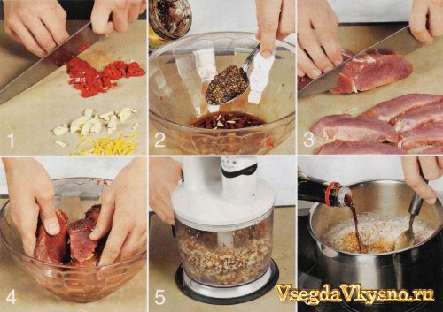 Свинина с арахисовым соусом
