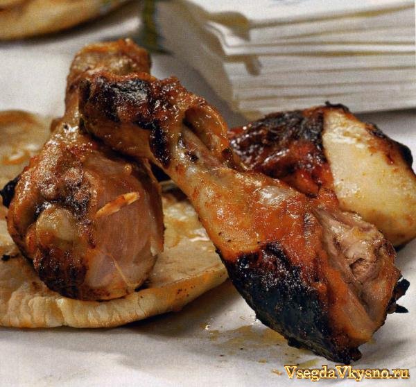 Куриные голени в горчичном маринаде 