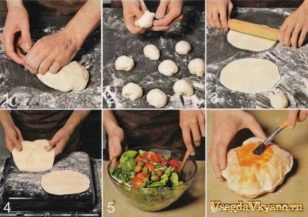 Хлебная миска с легким салатом